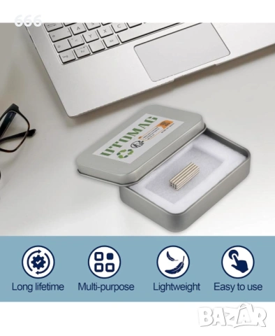 Пакет от 300 неодимови магнита, 2 x 1 мм, снимка 5 - Други стоки за дома - 54045366