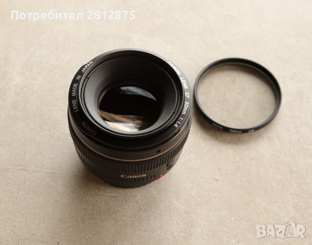 Обектив Canon EF 50mm 1:1.4 ultrasonic, снимка 6 - Обективи и филтри - 46367985