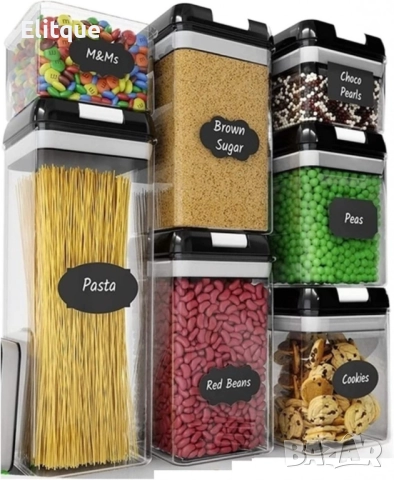 Комплект от 7 херметични контейнера – сигурно съхранение и перфектна организация, снимка 11 - Други - 52716353