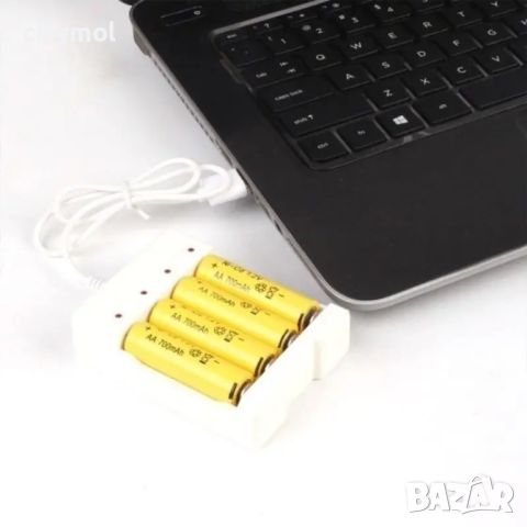 USB зарядно устройство за до 4 броя батерии - AA, AAA, Ni-MH, снимка 2 - Друга електроника - 45522233