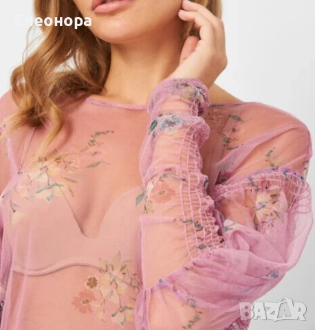 ZARA нова с етикет ефирна блузка , снимка 3 - Ризи - 54154234