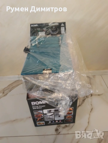 Фритюрникът е модел Boma BM-84 с капацитет 6 литра.  Мощност: 2500 W. Температурен диапазон: Регулир, снимка 2 - Печки, фурни - 53960718