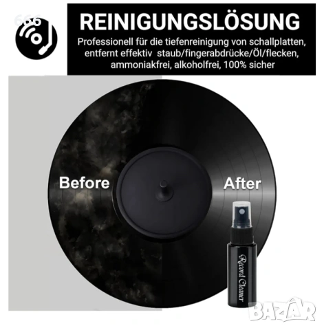 Комплект за почистване 4 в 1 за винилови плочи, снимка 4 - Други стоки за дома - 54107197