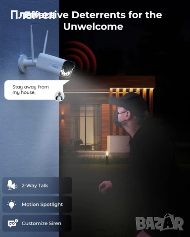 Reolink RLC‑811WA — Smart 8 MP (4K) Wi‑Fi камера с прожектори и 5×, снимка 12 - HD камери - 51146832