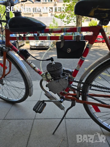 ЧЕРЕН ПЕТЪК!!!    Колело Хенкел с монтиран двигател, снимка 3 - Велосипеди - 50484386