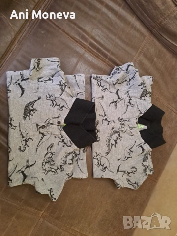 Тънки якенца, дънки и блузи с къс ръкав, снимка 2 - Стоки за близнаци - 54009873