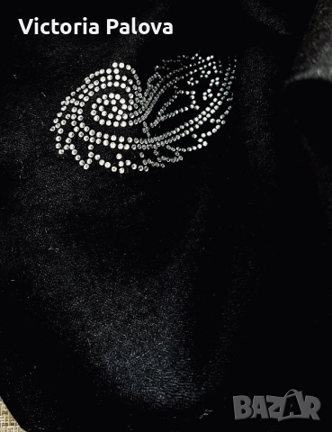 Луксозен голям вълнен шал с блестящи камъчета, снимка 9 - Шалове - 52932409