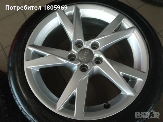 4бр. ал. джанти Audi A4 B9 (оригинални) без забележки , 5x112 , 7,5x 17 , ET38, снимка 2 - Гуми и джанти - 49410383