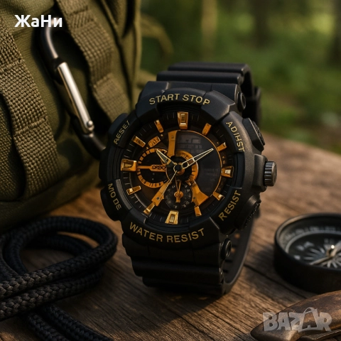 Мъжки мултифункционален часовник - Спортен, водоустойчив и удароустойчив