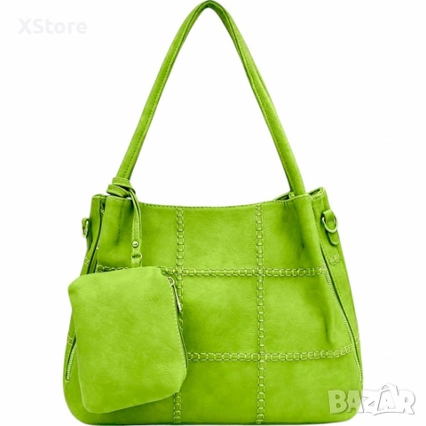 Елегантна и практична дамска чанта с включено портмоне, снимка 2 - Чанти - 52585194