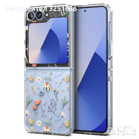 Калъф Ringke - Fusion Design - Samsung Galaxy Z Flip6 - Dry Flowers, снимка 4 - Калъфи, кейсове - 47200650