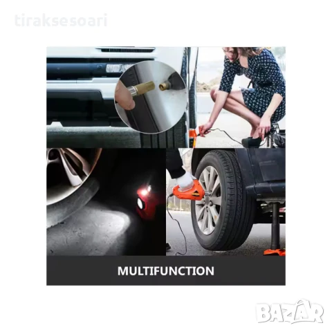 Комплект 3в1 250W Електрически крик до 5Т, гайковерт и компресор 12V, снимка 4 - Аксесоари и консумативи - 50748172