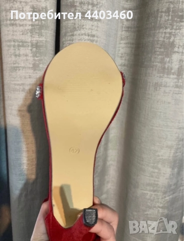 Обувки на тънък ток/ велурени токчета / high heels, снимка 3 - Дамски обувки на ток - 51555062