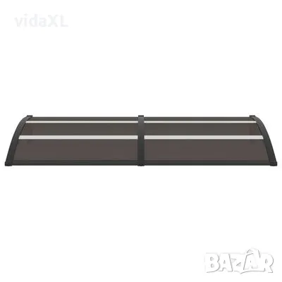 vidaXL Навес за врата черен 200x75 см PC（SKU:144825）, снимка 4 - Други - 48909193