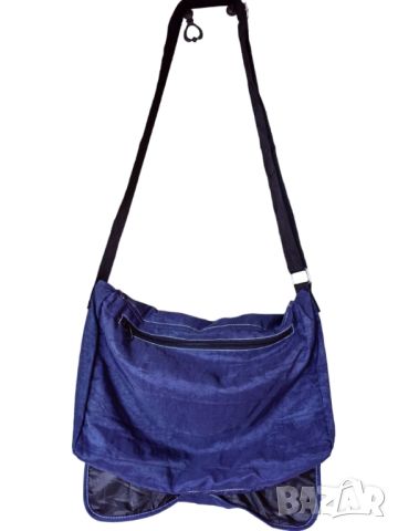 Чанта през рамо, 4 отделения, Унисекс, Синя, 39х27х10 см, снимка 2 - Чанти - 45586261