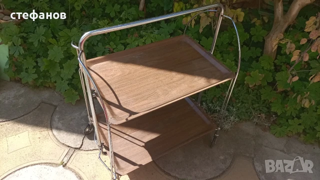 Руска помощна бар масичка, сгъваема на колелца, снимка 3 - Други - 50985157