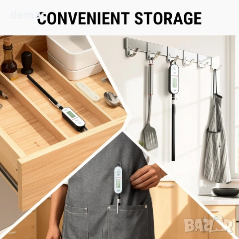 ThermoPro дигитален термометър за месо, термометър за храна, сонда 14,5 см, снимка 8 - Други стоки за дома - 53825550