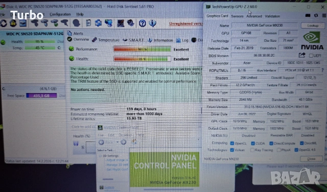 15.6' Acer Aspire Core i3-10110U/16GB/NVIDIA MX230 2GB/512GB SSD/Бат.5ч., снимка 5 - Лаптопи за работа - 54059724