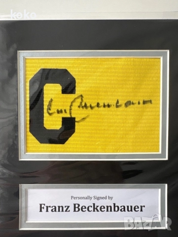 Подписана капитанска лента от Franz Beckenbauer, снимка 2 - Футбол - 52471027