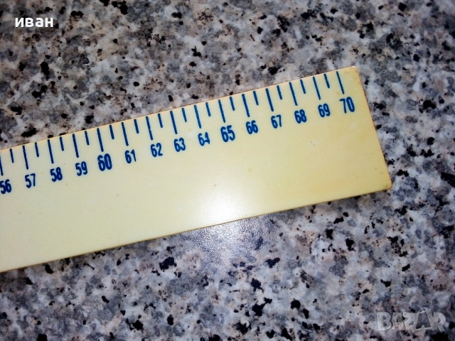 Стар шивашки линеал 70см., снимка 3 - Други ценни предмети - 52803969
