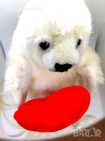 Плюшено тюленче със сърце за Свети Валентин-007, снимка 3 - Романтични подаръци - 53036504