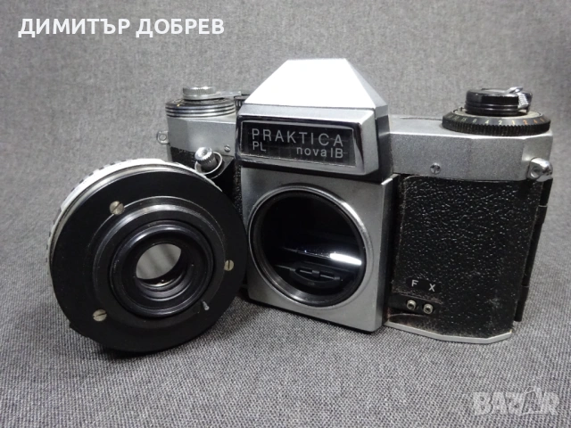 СТАР РЕТРО СОЦ ГДР DDR SLR ФОТОАПАРАТ PRAKTICA PL NOVA 1B + CARL ZEISS TESSAR 2.8/50 М42, снимка 3 - Фотоапарати - 53942831