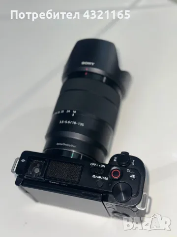 Продавам Sony ZV-E10 със обектив Sony E 18-135mm f/3.5-5.6 OSS, снимка 4 - Фотоапарати - 48246463