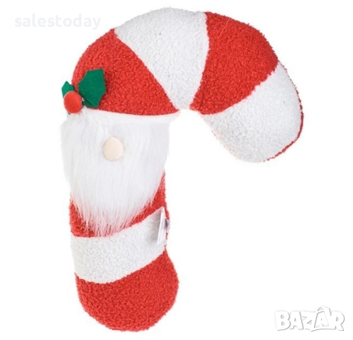 Коледна възглавница, Захарно бастунче, 43см, снимка 2 - Възглавници - 52373880