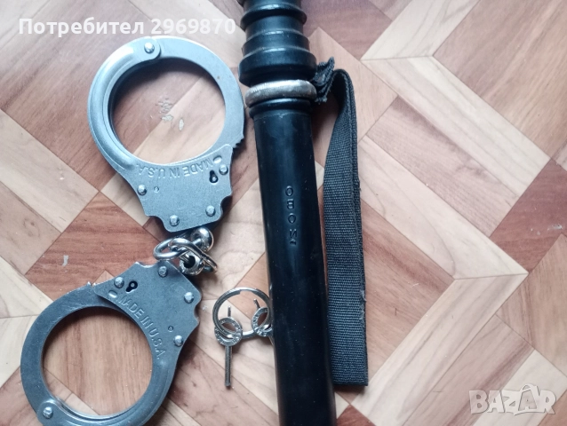 тактическа полицейска палка + белезници , снимка 3 - Оборудване и аксесоари за оръжия - 52717835