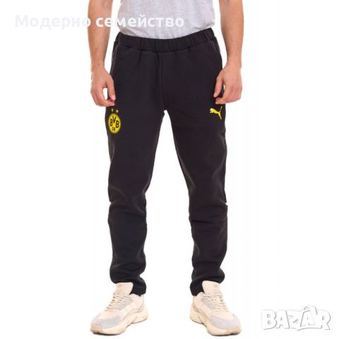 Мъжко спортно долнище puma x borussia dortmund football casuals pants black yellow, снимка 3 - Спортни дрехи, екипи - 46811893