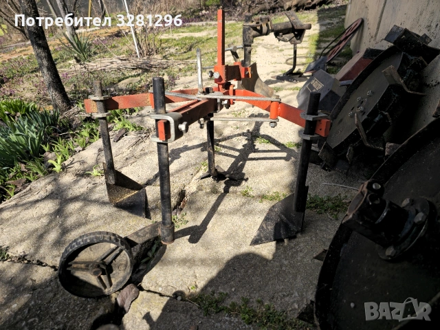 Инвентар за мото фреза плуг,култиватор, метални колела,браздир, снимка 6 - Селскостопанска техника - 53769381