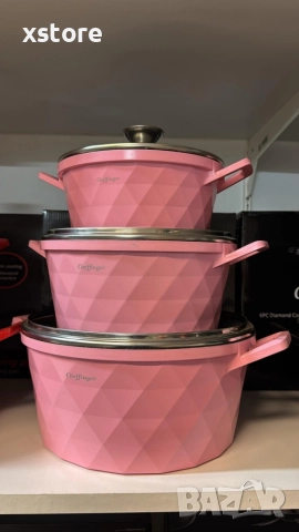 Висококачествен комплект касероли Cheffinger – елегантност, здравина и удобство в кухнята, снимка 6 - Съдове за готвене - 52697668