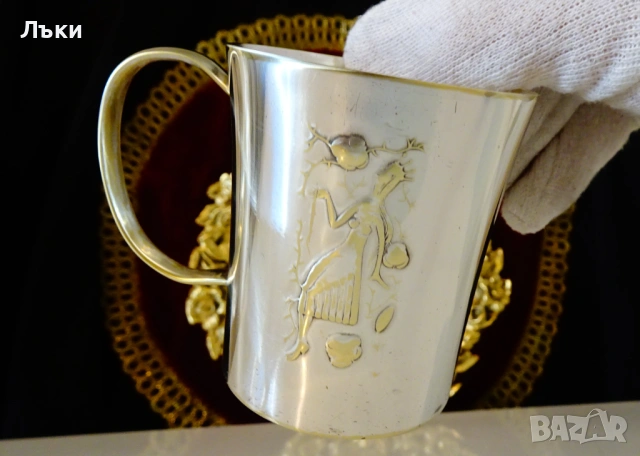 Посребрена чаша WMF с мотив от Спящата красавица. , снимка 5 - Антикварни и старинни предмети - 53066900