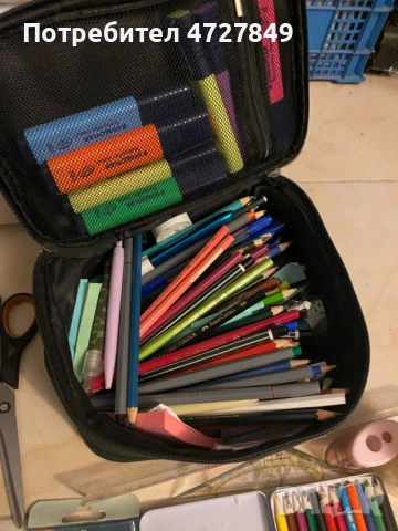 Спешно! Пълен комплект за рисуване и писане – 1 бр. органайзер (чантичка), снимка 3 - Ученически пособия, канцеларски материали - 53394994