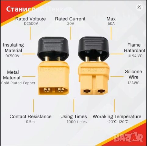 XT60H (XT60 Upgrade), снимка 3 - Дронове и аксесоари - 54168679