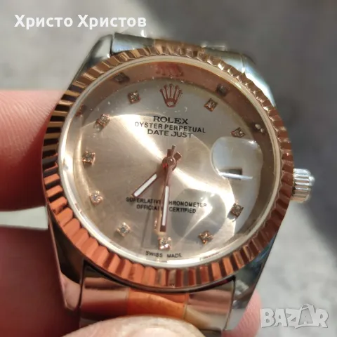 Дамски луксозни часовници 6 цвята Rolex Oyster Perpetual Datejust bicolour , снимка 5 - Дамски - 46997682