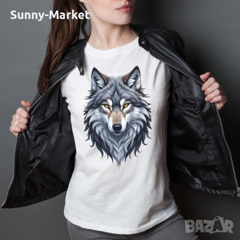 Тениска с Вълк , Мъжка , дамска и детска тениска , тениски , снимка 4 - Тениски - 53698233