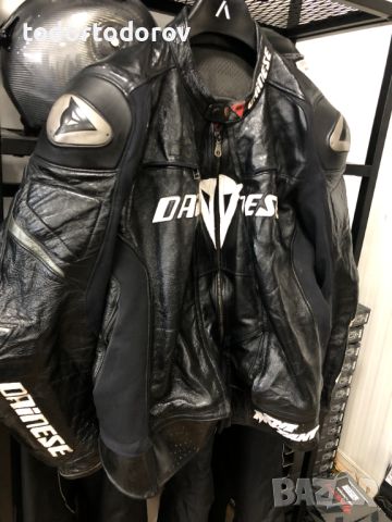 Kожено яке за мотор DAINESE AVRO D2 TITANIUM 64 4XL, твърди протектори, снимка 3 - Аксесоари и консумативи - 46676699