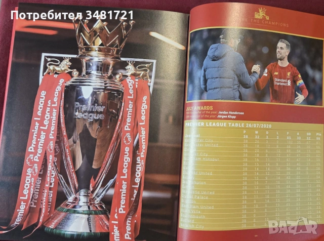 Champions 19/20. Liverpool FC Official Premier League Winners Book, снимка 14 - Енциклопедии, справочници - 53749036