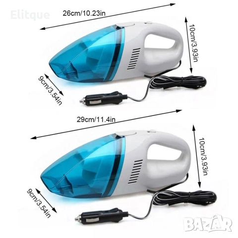 🚗🧹 Преносима мини автомобилна прахосмукачка – сухо и мокро почистване 🧹🚗, снимка 4 - Прахосмукачки - 53251177