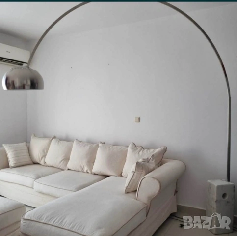 Ъглов диван от гъши пух с лежанка и табуретка Martineli, снимка 5 - Дивани и мека мебел - 53616515