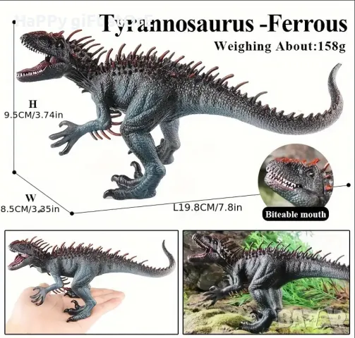  Хищникът е тук! Тиранозавър с детайлна изработка и подвижна уста, снимка 1 - Фигурки - 49404044