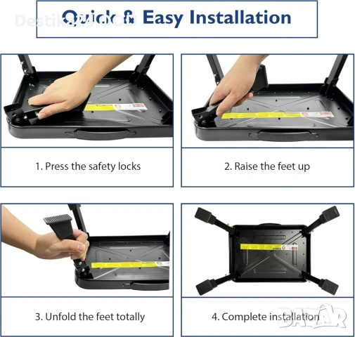 Противоплъзгащо сгъваемо метално столче до 150 кг за деца и възрастнио, снимка 4 - Други стоки за дома - 53716906