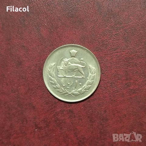 Иран 10 риала 1352 (1973) година, снимка 2 - Нумизматика и бонистика - 52914494