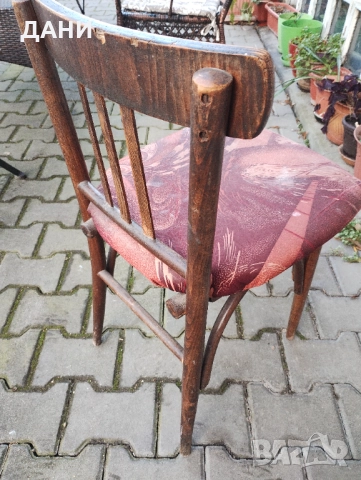 Стар дървен виенски стол.Единична бройка, снимка 5 - Антикварни и старинни предмети - 52970273