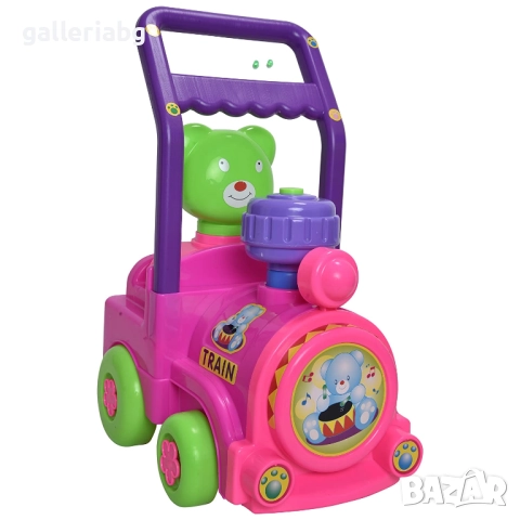 Детско влакче за бутане – ярки цветове, музика и забавление