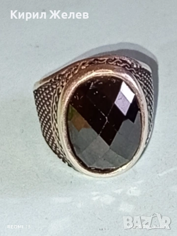 Сребърен пръстен лазерно гравиране с черен Турмалин с ярко изразена индивидуалност 52793, снимка 9 - Пръстени - 53003947