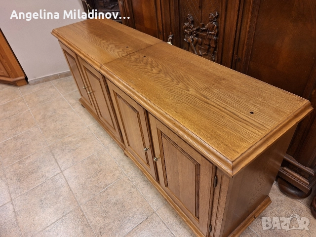 Луксозен комод, скрин, бюфет, шкаф дъб, снимка 8 - Шкафове - 52711960