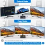 НОВ ТЕСТВАН KVM превключвател за 2 компютъра към 3 монитора + KCEVE USB 3.0. HDMI + DisplayPort 8K.., снимка 4