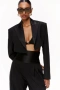 Дамско късо сако (блейзър) - черно, снимка 3